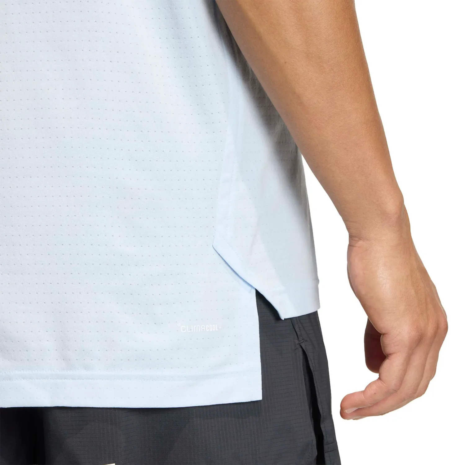 Polo Adidas Outdoor Hombre Xpl Trail Tee Terrex Climacool+ color acero | Platanitos