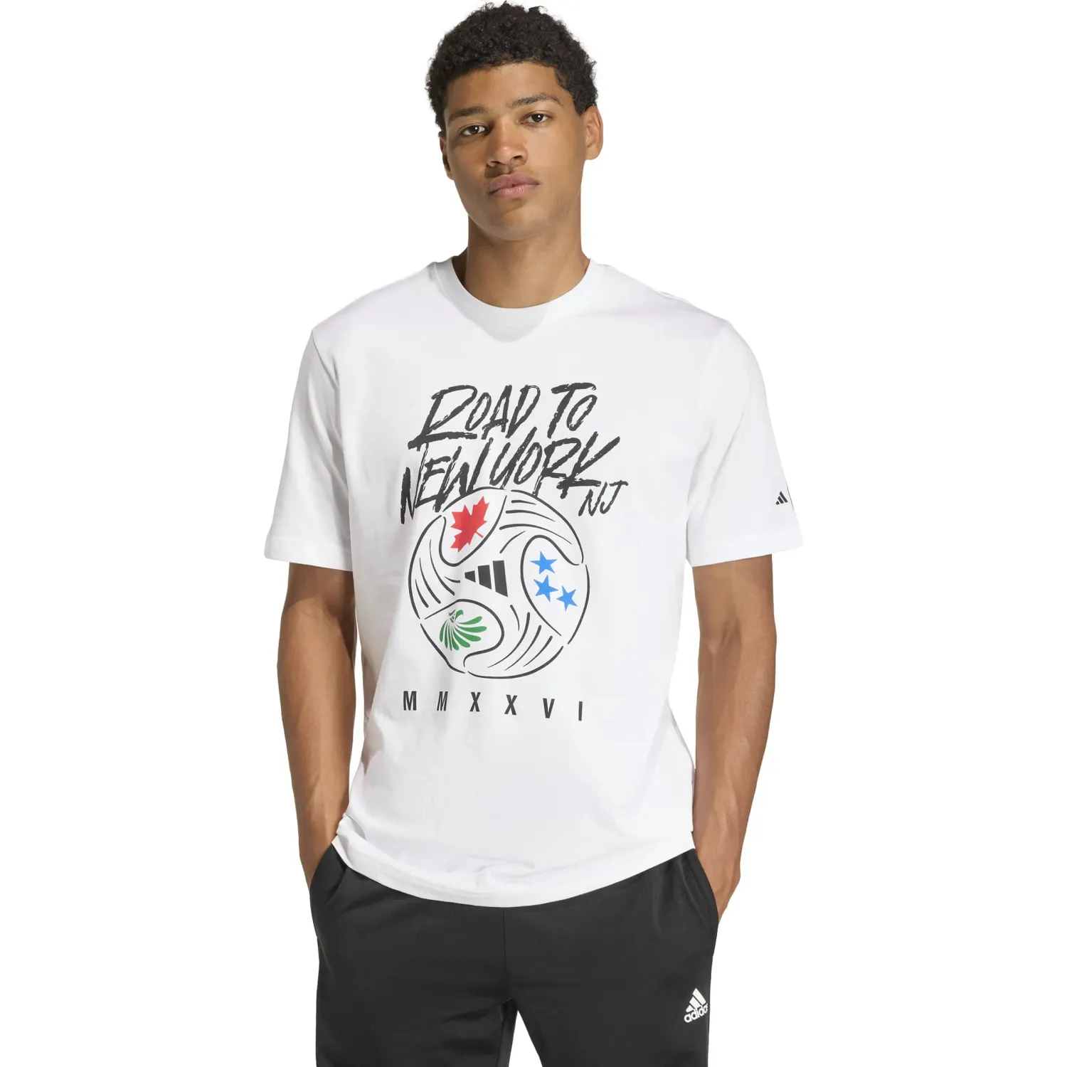 Polo Adidas Deportivo Hombre M Ftb Wc Ball T color blanco | Platanitos