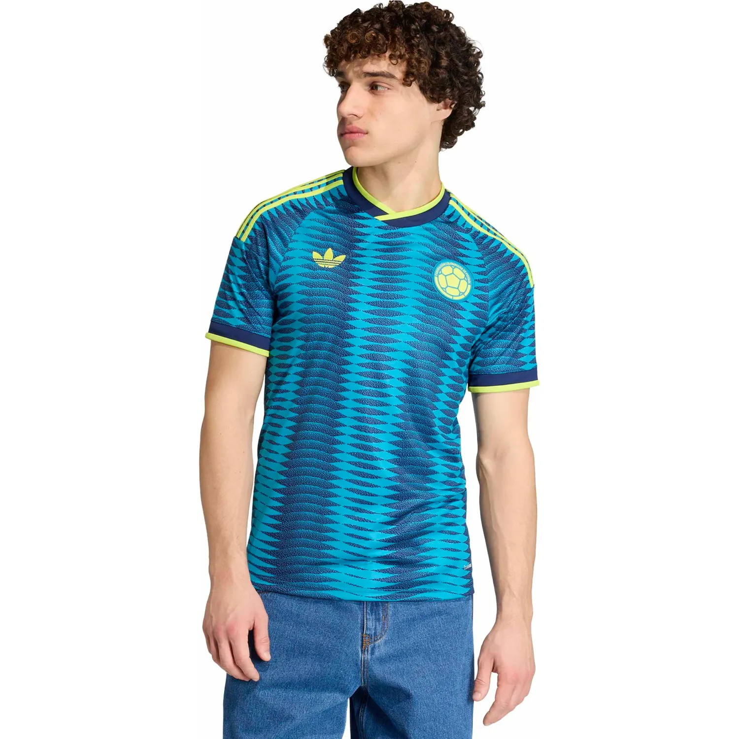 Camiseta Adidas Futbol Hombre Alterna Selección Colombia 2026 Fcf A Jsy Climacool color azul / celeste | Platanitos