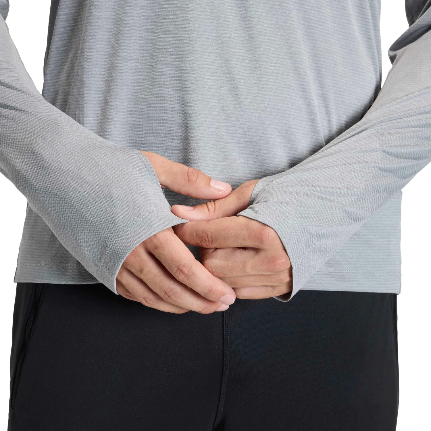 Polera Adidas Running Hombre Run Ess Ls M Climacool color gris | Platanitos