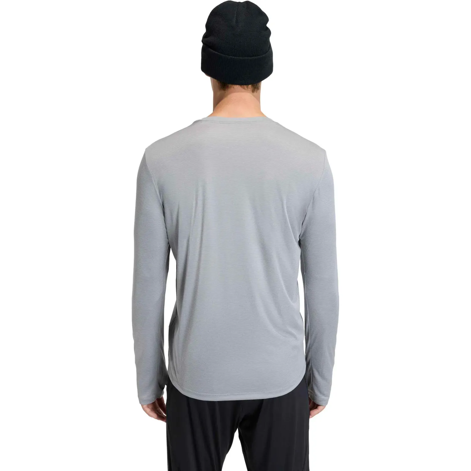 Polera Adidas Running Hombre Run Ess Ls M Climacool color gris | Platanitos
