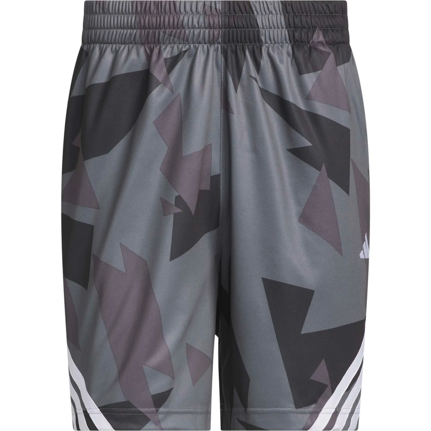 Short Adidas Basquet Hombre 3-Stripes Aop Climacool color gris / negro | Platanitos