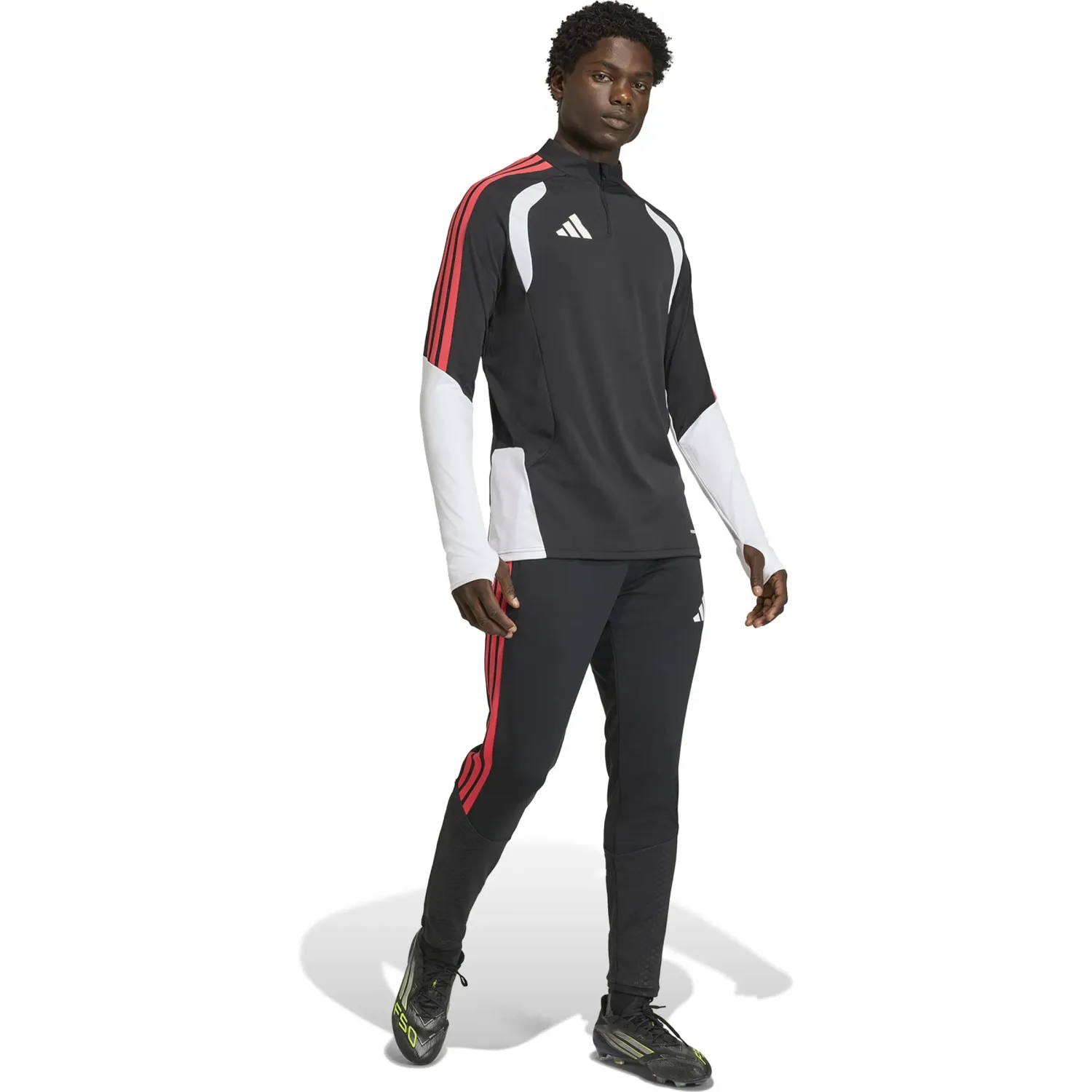 Pantalon Adidas Futbol Hombre Tiro26c Pnt Formotion color negro / rojo | Platanitos