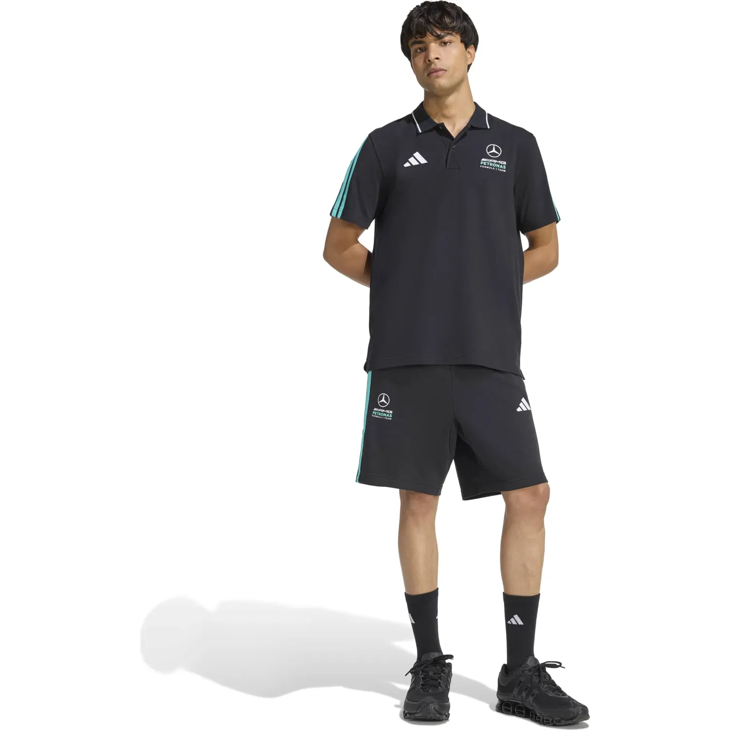 Polo Adidas Deportivo Hombre Mer Dna Polo M Motorsport color negro / turquesa | Platanitos