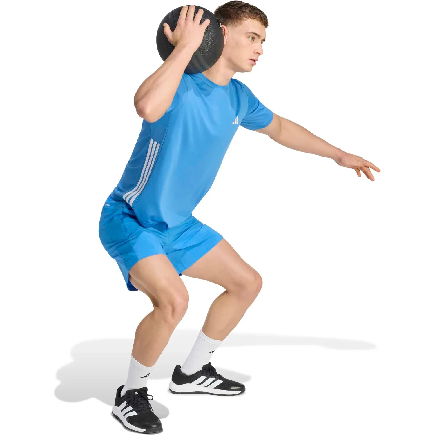 Polo Adidas Training Hombre We Bas 3s T Climacool color azul | Platanitos