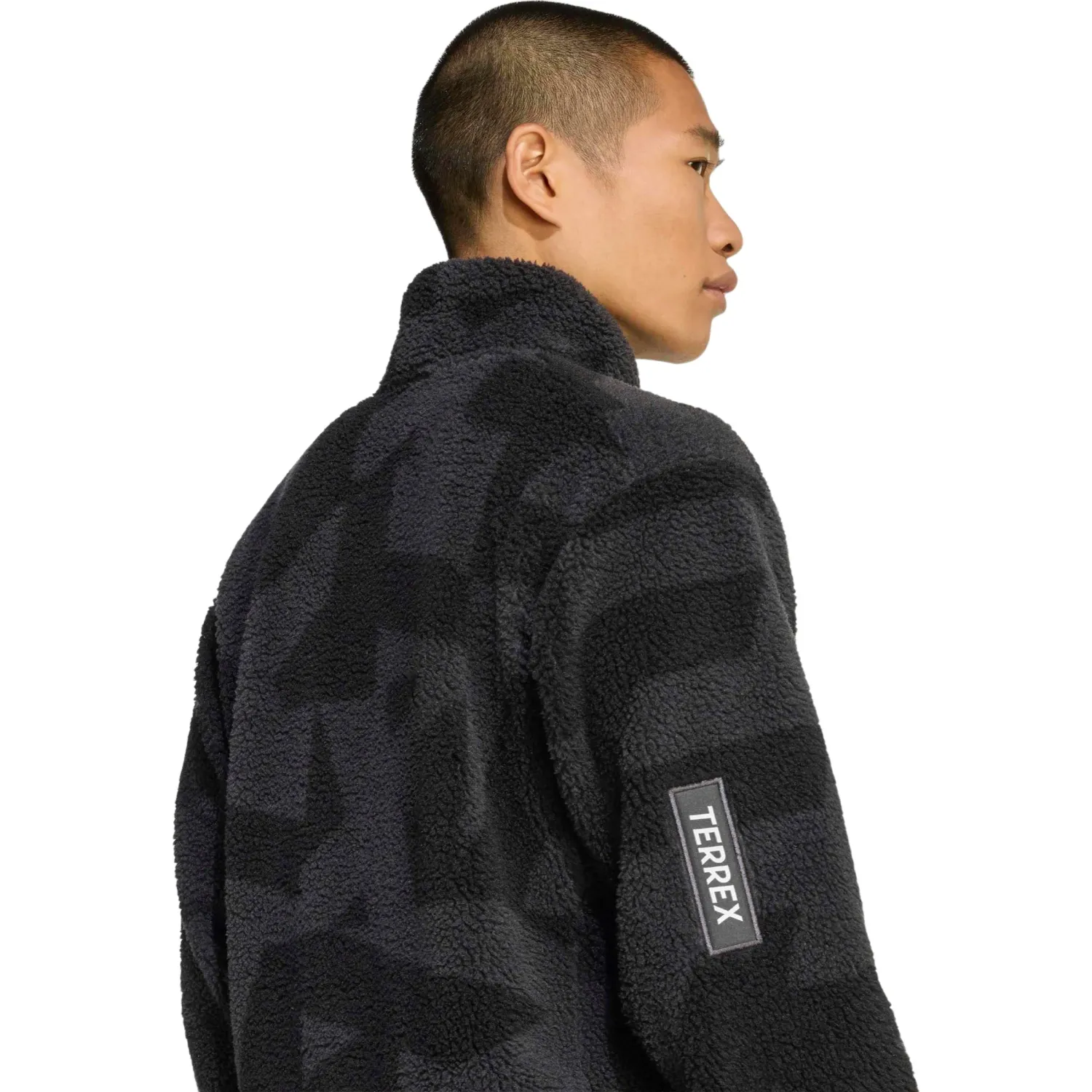 Polera Adidas Outdoor Hombre Mt Es Aop Pile Terrex color negro / plomo | Platanitos