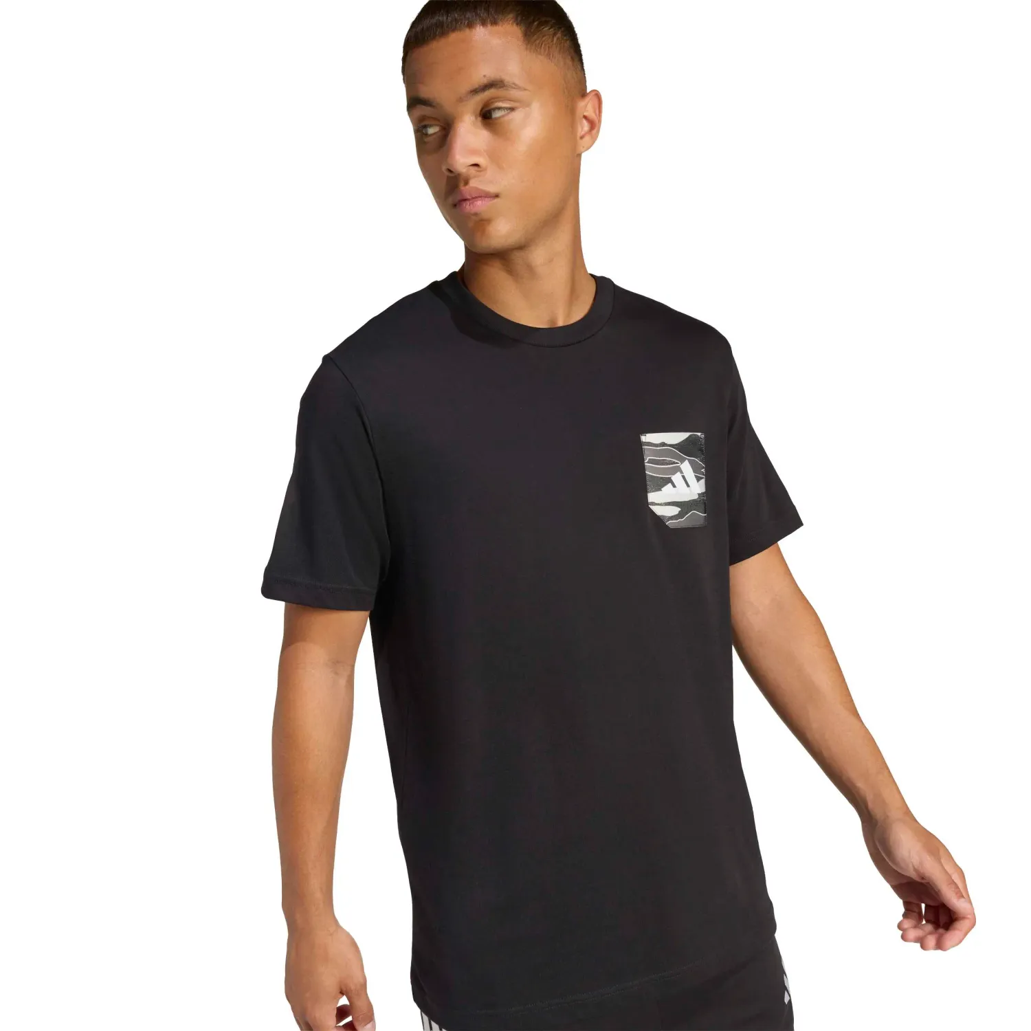 Polo Adidas Deportivo Hombre M Camo Pkt T color negro | Platanitos