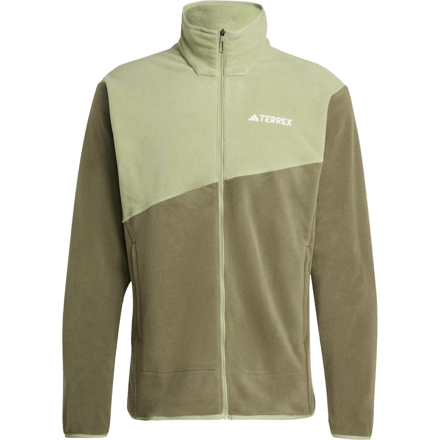Casaca Adidas Outdoor Hombre Mt Fz Fleece Terrex color olivo | Platanitos