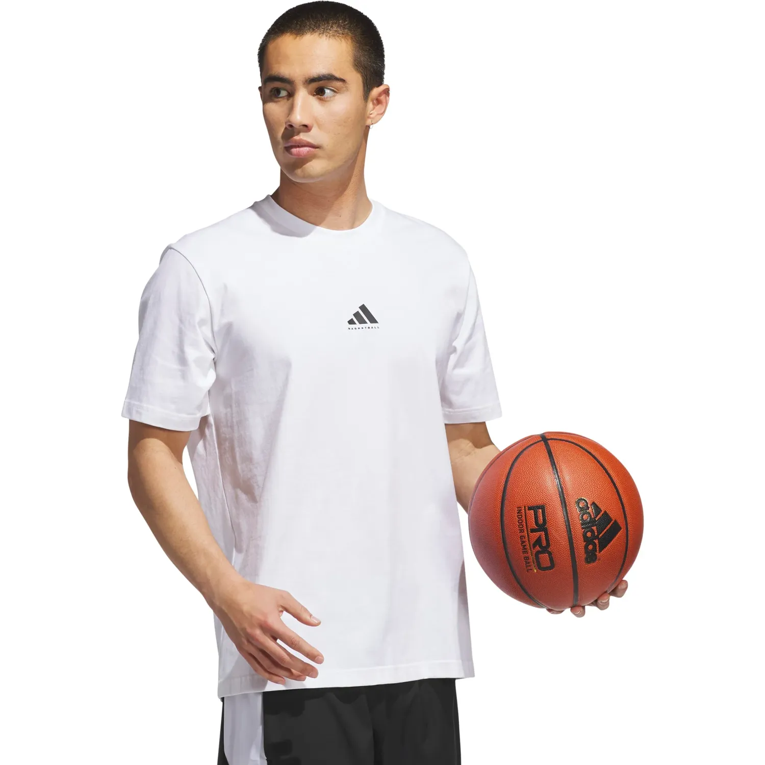 Polo Adidas Basquet Hombre Bb Found Tee color blanco | Platanitos