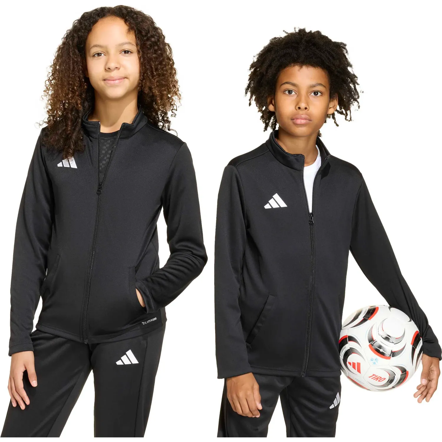 Casaca Adidas Futbol Juvenil Ent26 Tk Jkty Climacool color negro | Platanitos