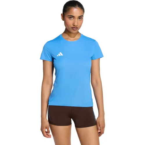Polo Adidas Running Mujer Adizero E Tee Aeroready color celeste | Platanitos