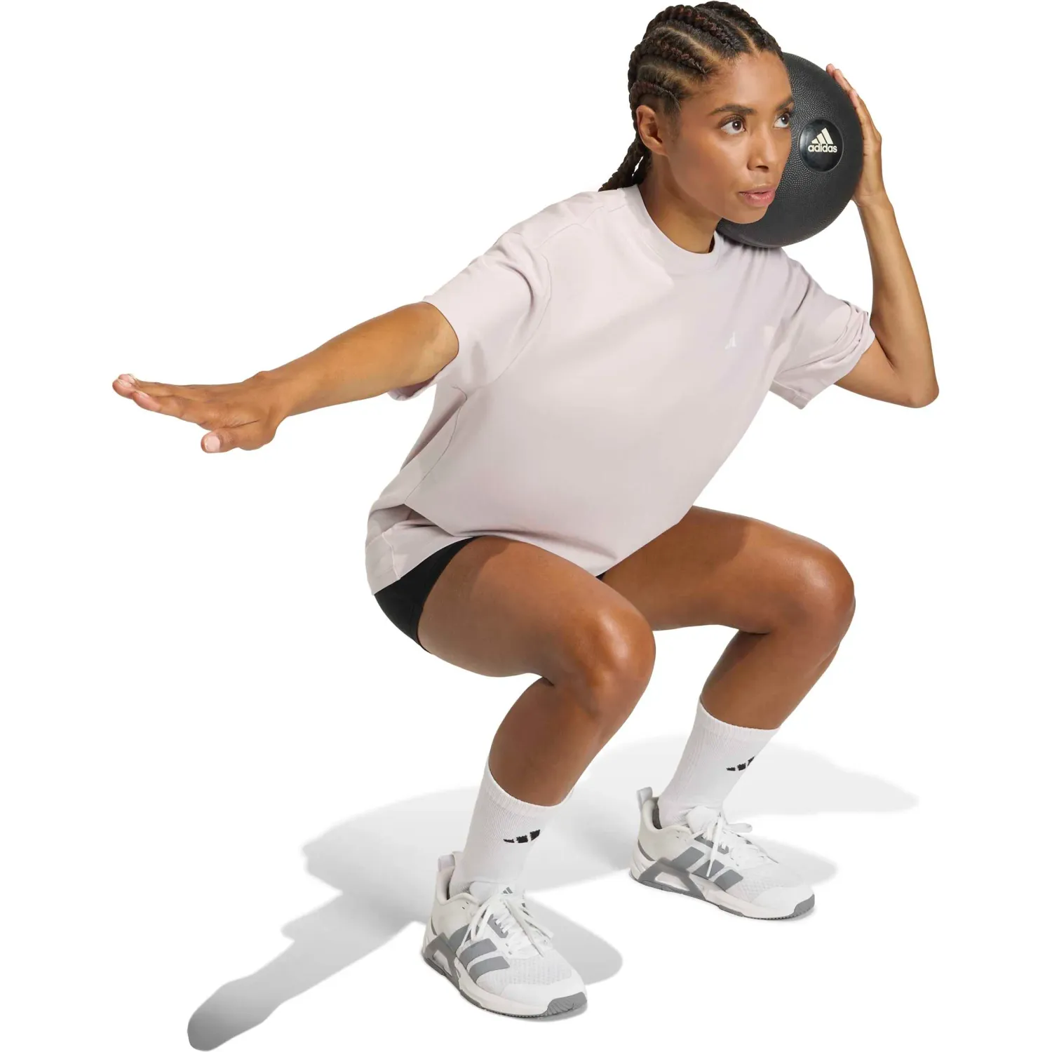 adidas Polo Adidas Training Mujer Pl Ess Tee color lila / morado | Platanitos