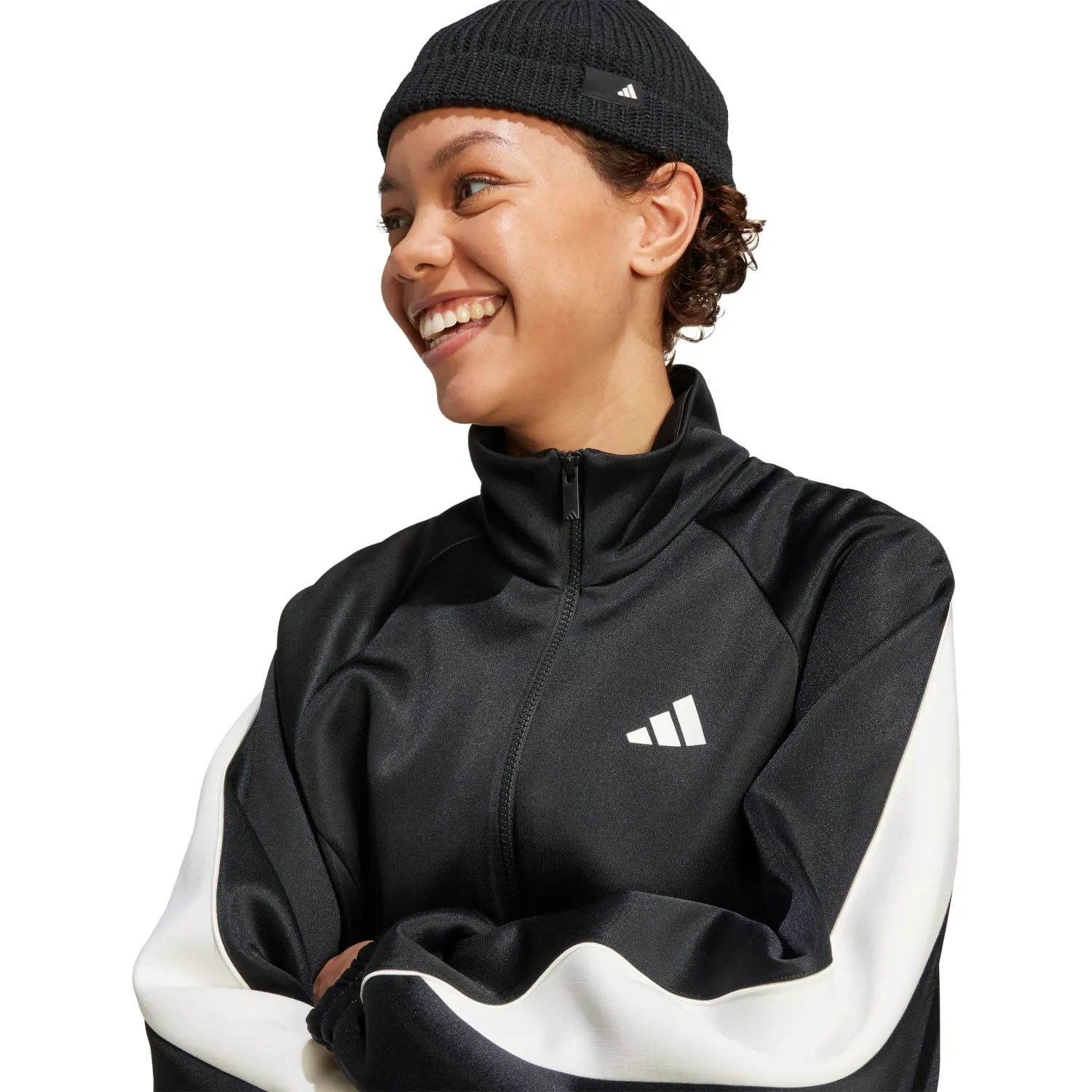 adidas Casaca Adidas Deportiva Mujer W Stadium Tt color negro / blanco | Platanitos