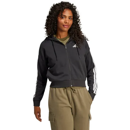 Casaca Adidas Deportiva Mujer W 3s Ft Fz Hd color negro | Platanitos