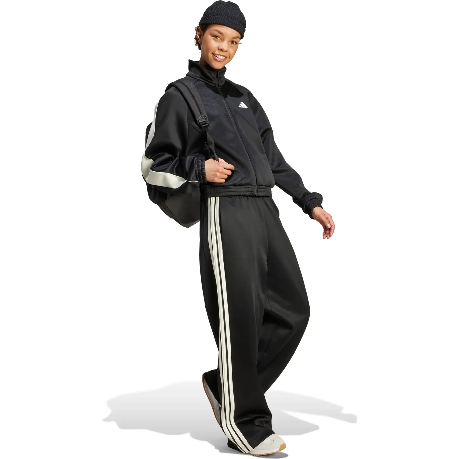 adidas Pantalon Adidas Deportivo Mujer W Stadium Tp color negro / blanco | Platanitos