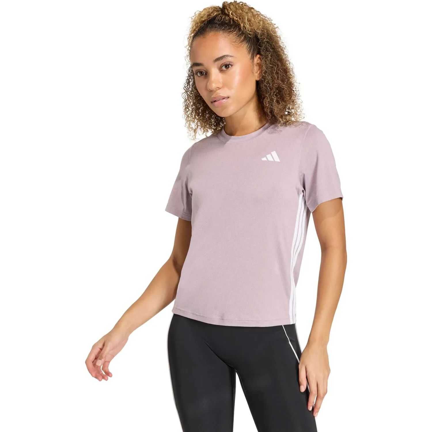Polo Adidas Training Mujer We 3s Crew Tee Climacool color mora | Platanitos