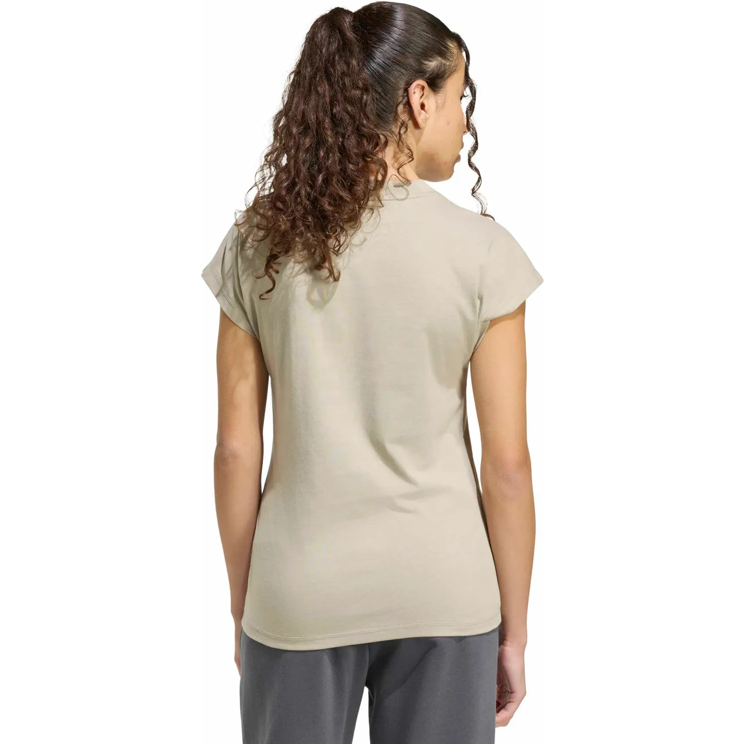 Polo Adidas Deportivo Mujer W Lin Sj T color arena / musgo | Platanitos