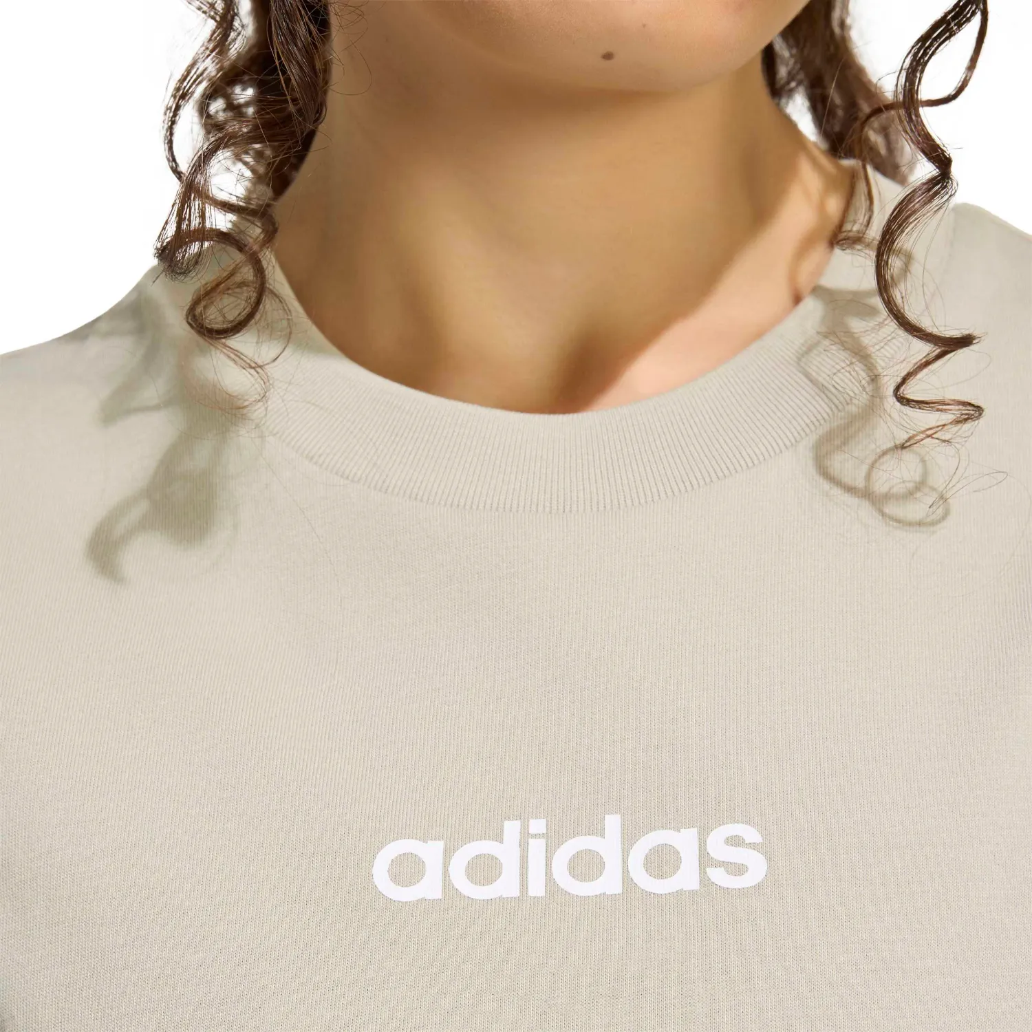 Polo Adidas Deportivo Mujer W Lin Sj T color arena / musgo | Platanitos