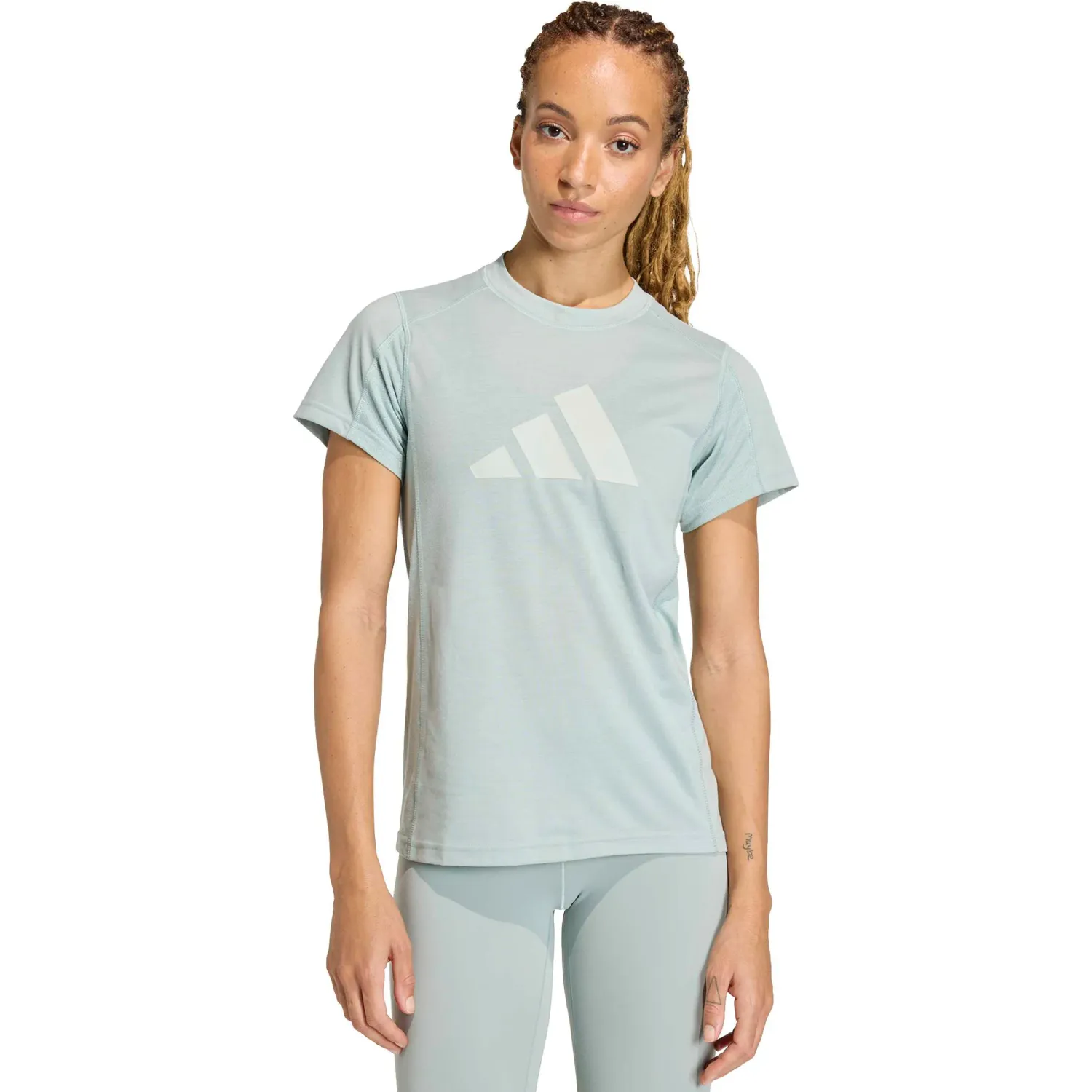 Polo Adidas Training Mujer We Logo T Climacool color verde agua | Platanitos