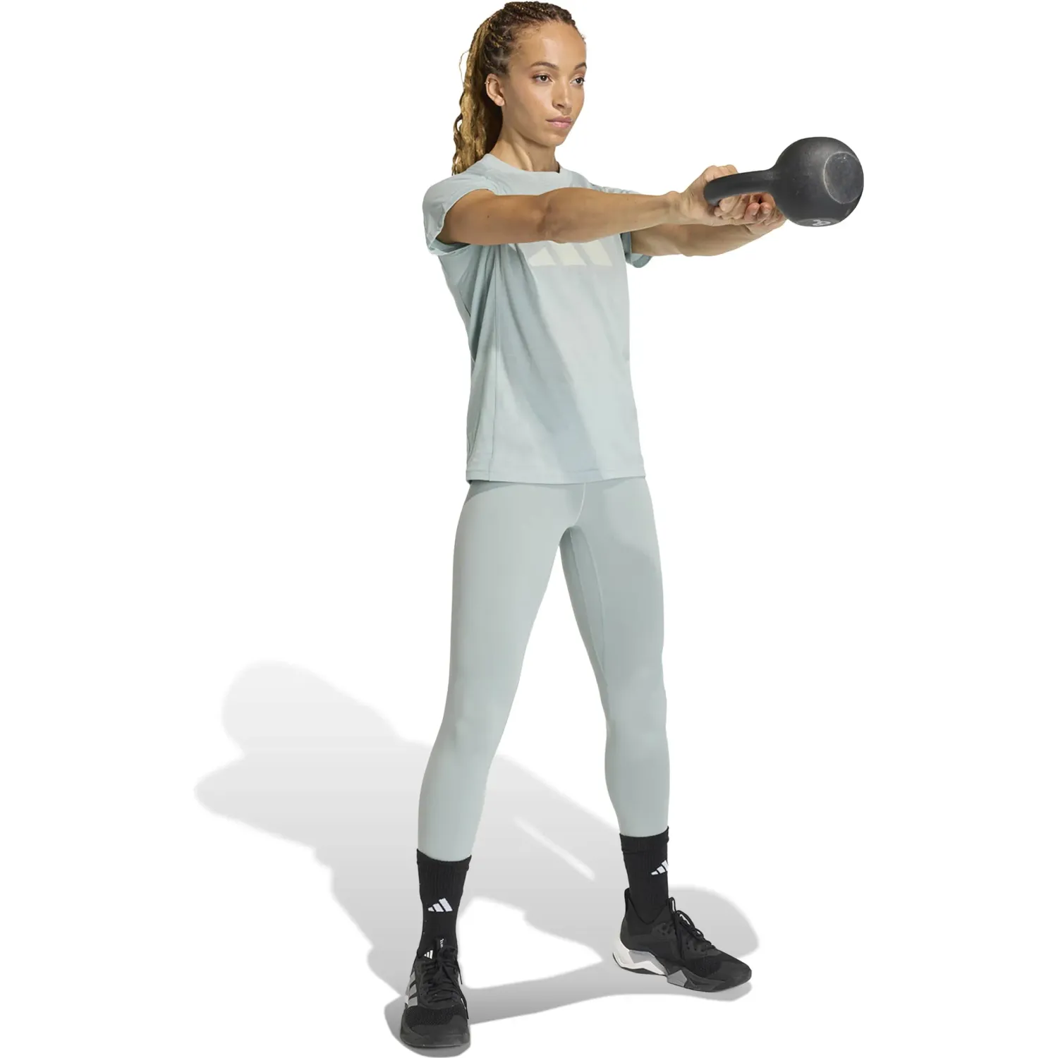 Polo Adidas Training Mujer We Logo T Climacool color verde agua | Platanitos