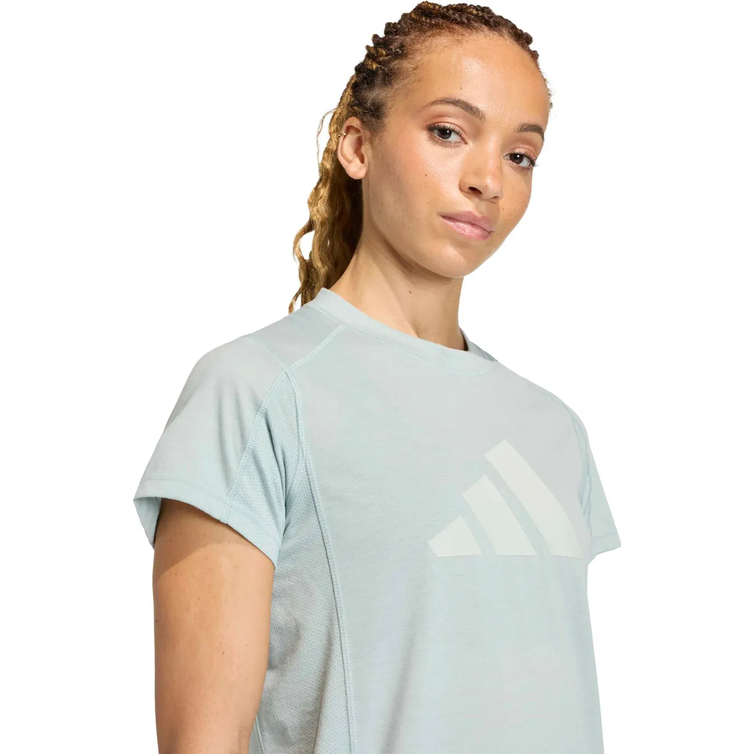 Polo Adidas Training Mujer We Logo T Climacool color verde agua | Platanitos
