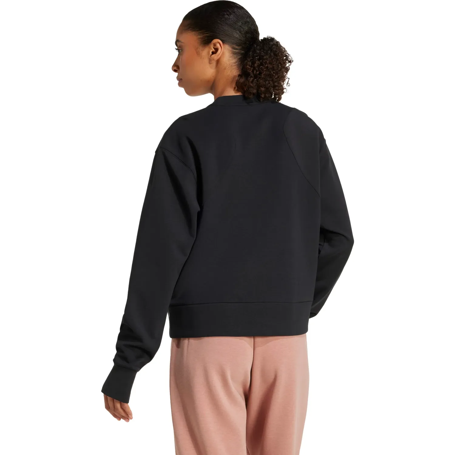 Polera Adidas Training Mujer D4t Knit Crew Climacool color negro | Platanitos