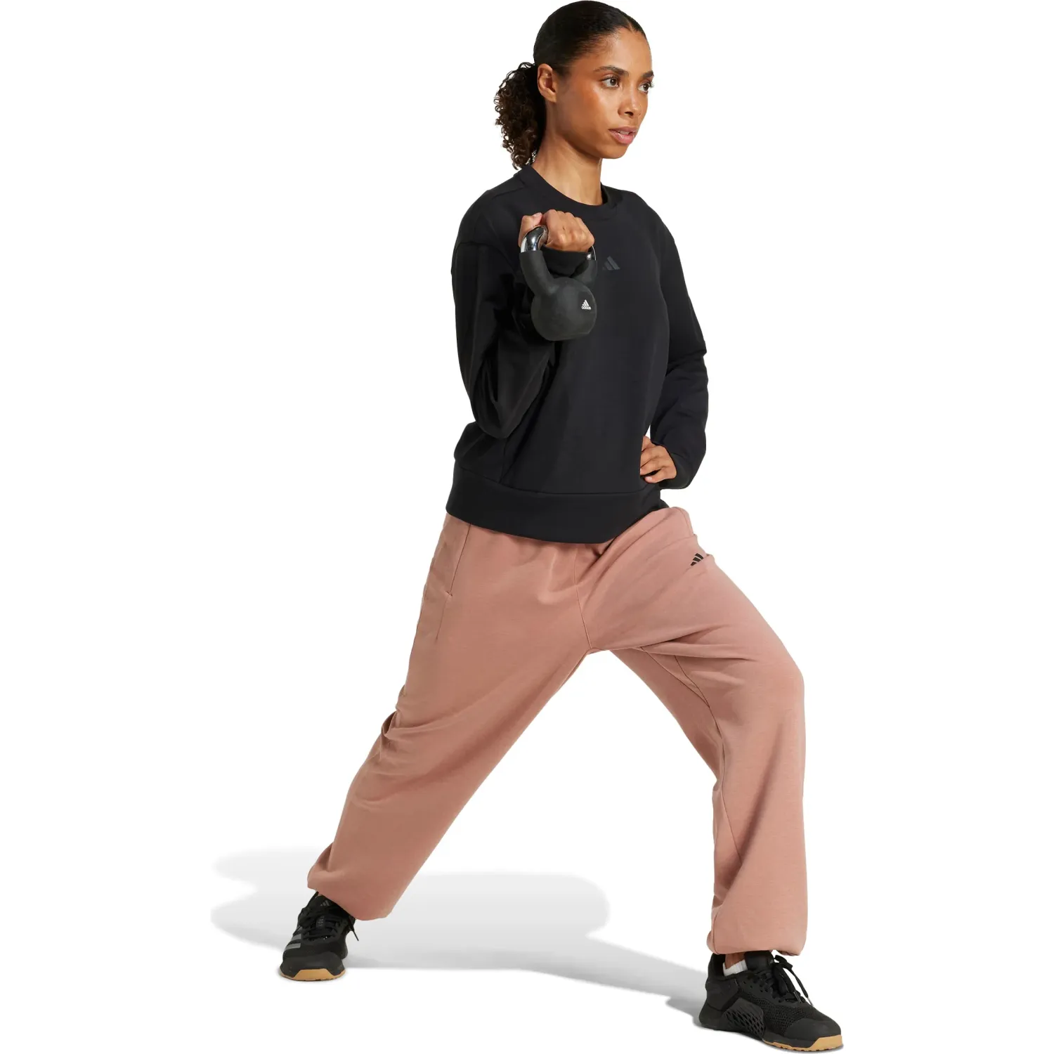 Polera Adidas Training Mujer D4t Knit Crew Climacool color negro | Platanitos