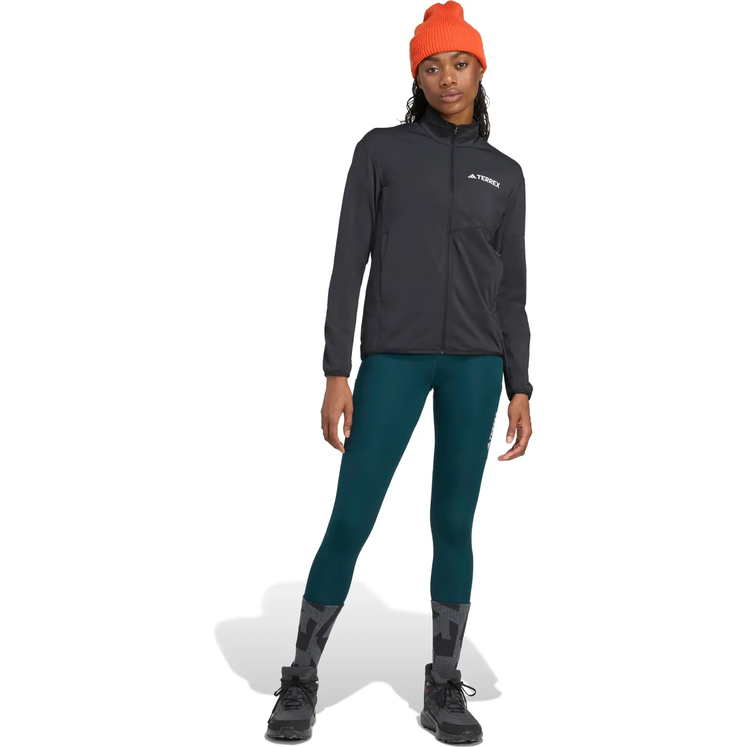 Casaca Adidas Outdoor Mujer W Mt Cw T Fz Fl Terrex Climawarm color negro | Platanitos