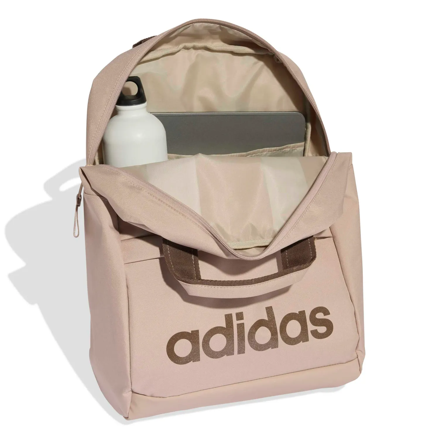 Mochila Adidas Training Mujer W L Ess Bp color taupe | Platanitos
