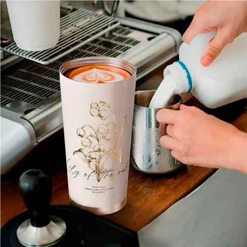 GERM Vaso Térmico Peonias 500 Ml Acero Inoxidable