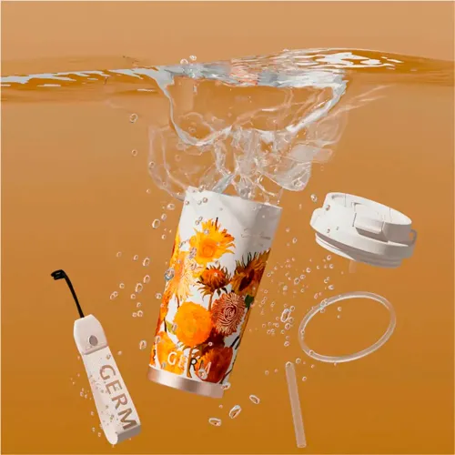 GERM Vaso Térmico Shining Girasol 500 Ml Acero Inoxidable