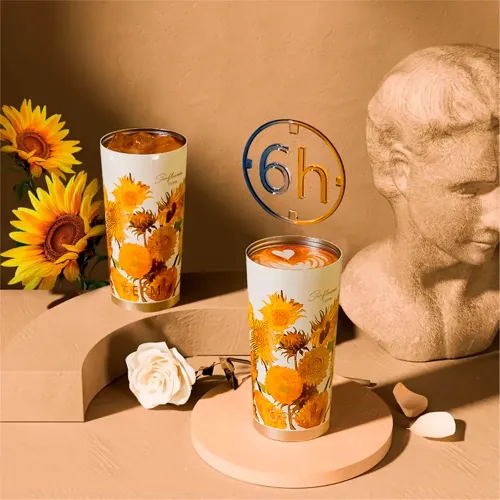 GERM Vaso Térmico Shining Girasol 500 Ml Acero Inoxidable