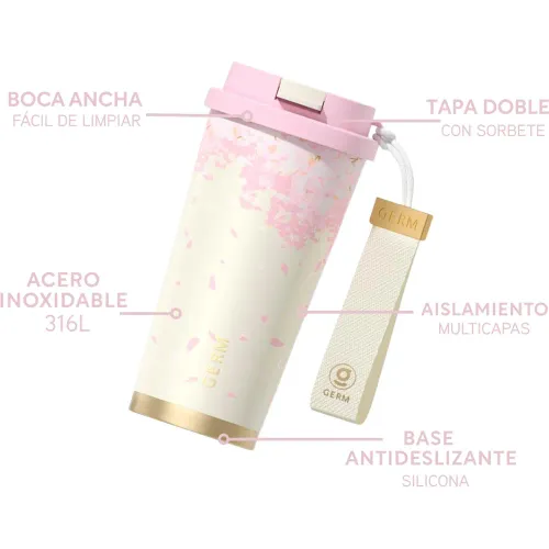 GERM Vaso Térmico Sakura 500ml Acero Inoxidable
