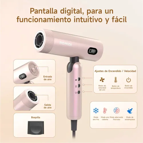 BOMIDI Secadora De Cabello Plegable Hd08