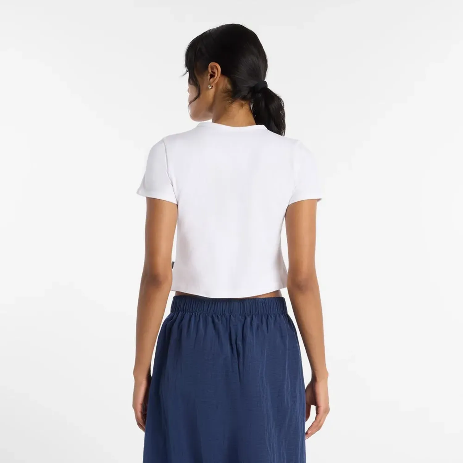 Polo New Balance Lifestyle Mujer Heritage Ringer color blanco | Platanitos