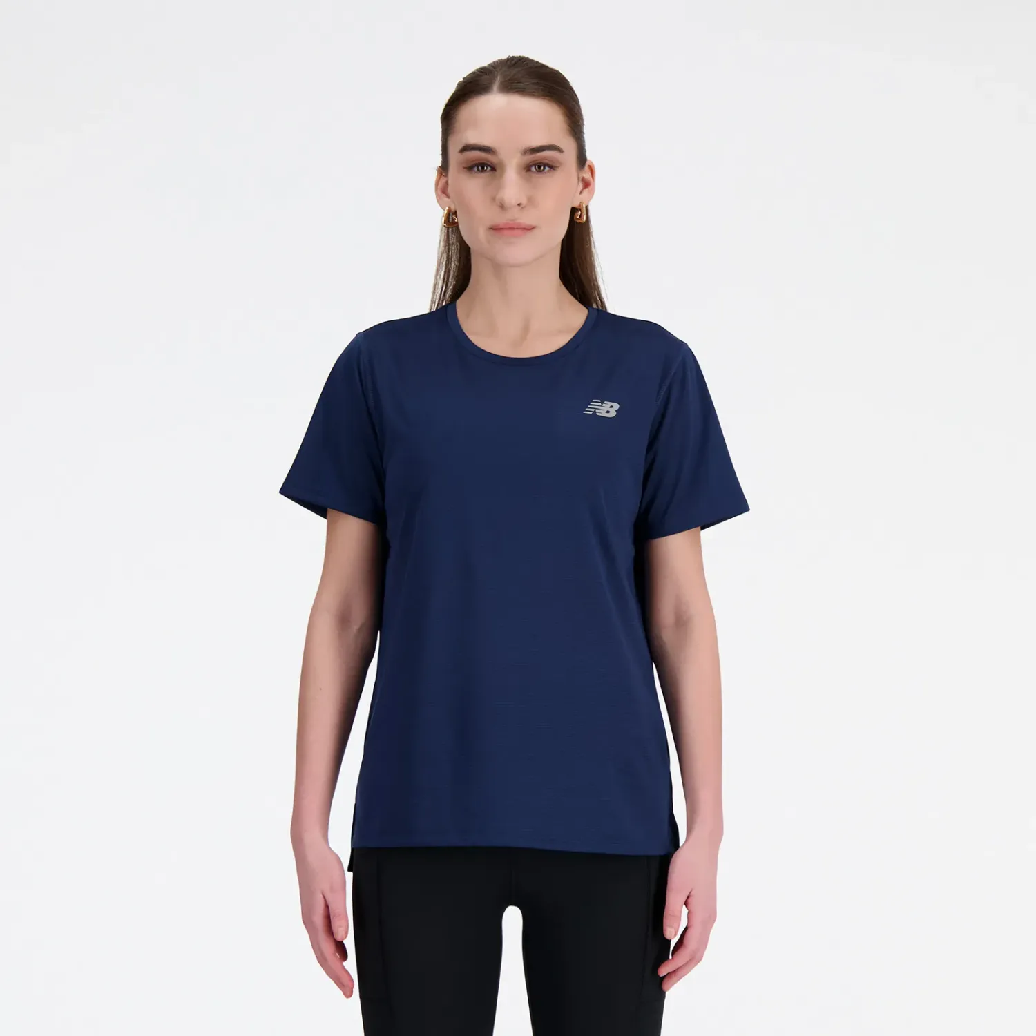 Polo New Balance Running Mujer Sport Essentials color azul | Platanitos