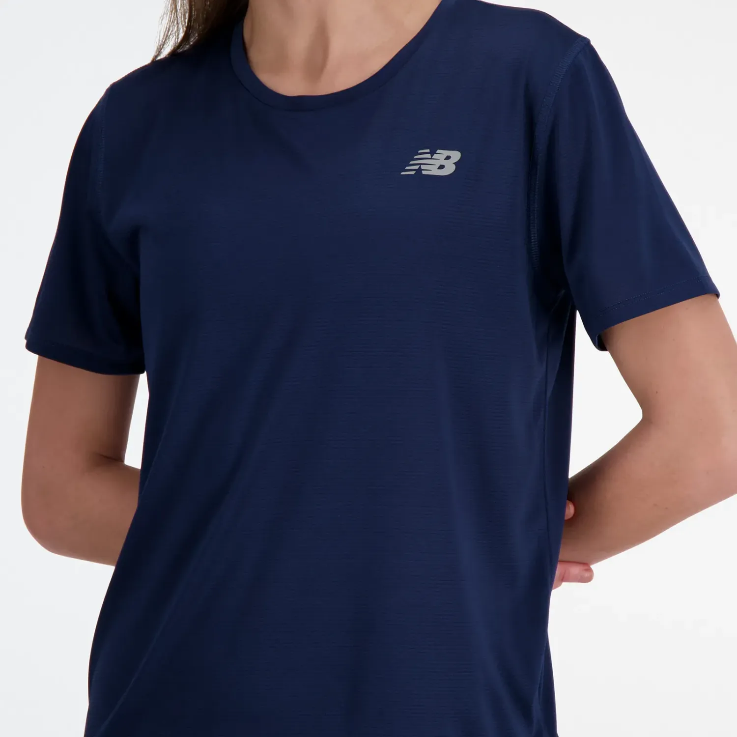 Polo New Balance Running Mujer Sport Essentials color azul | Platanitos
