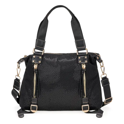 Cartera Limoni Casual Dama Eryndra color negro | Platanitos