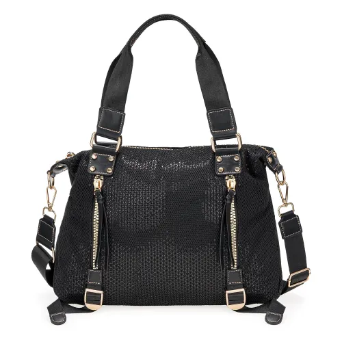 Cartera Limoni Casual Dama Eryndra color negro | Platanitos