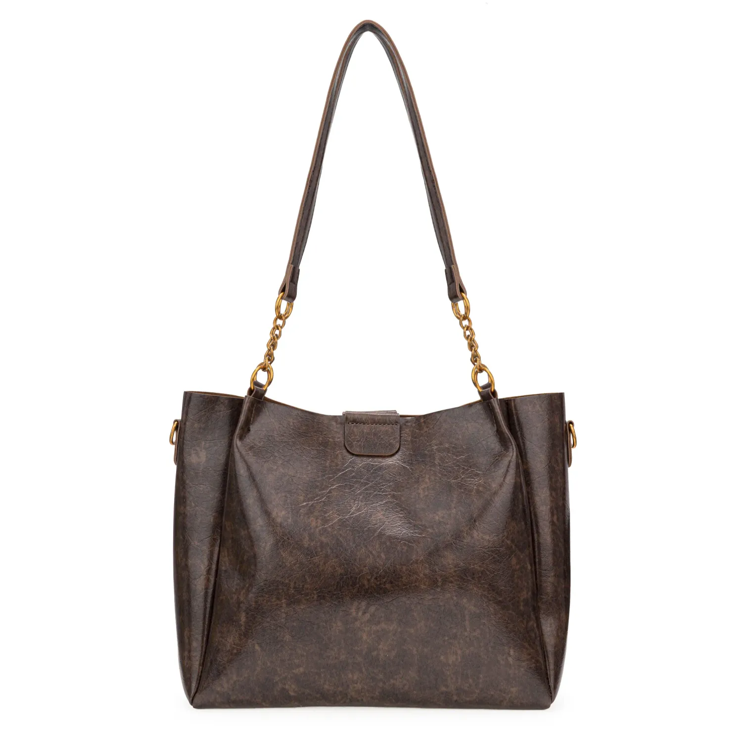 Cartera Limoni Casual Dama Thalira color marron oscuro. | Platanitos