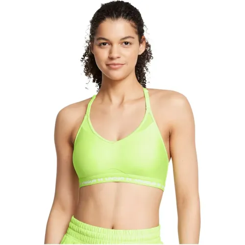 Top Under Armour Training Mujer Crossback Low Bra color verde | Platanitos