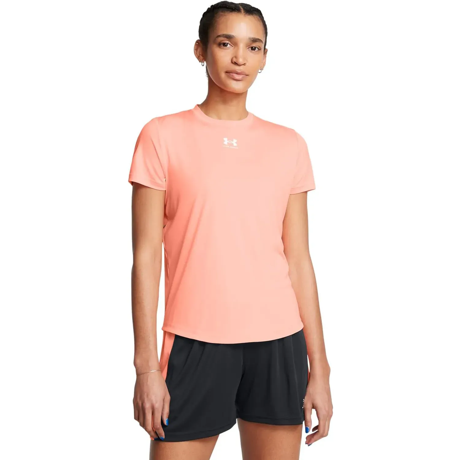 Polo Under Armour Deportivo Futbol Mujer Challenger Pro Train Ss color rosado | Platanitos