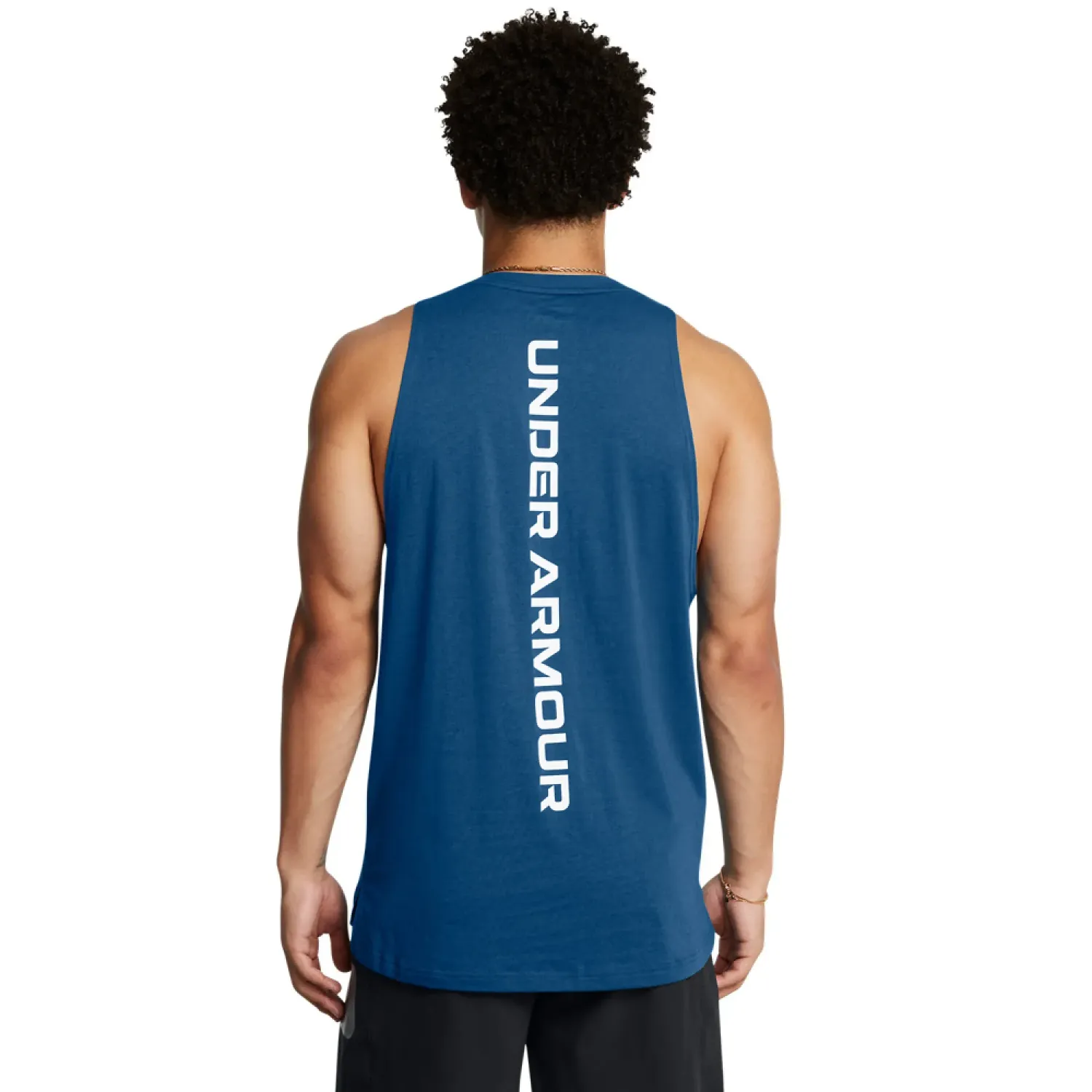 Under Armour Bividi Under Armour Basquet Hombre Baseline Cotton Tank color azul | Platanitos