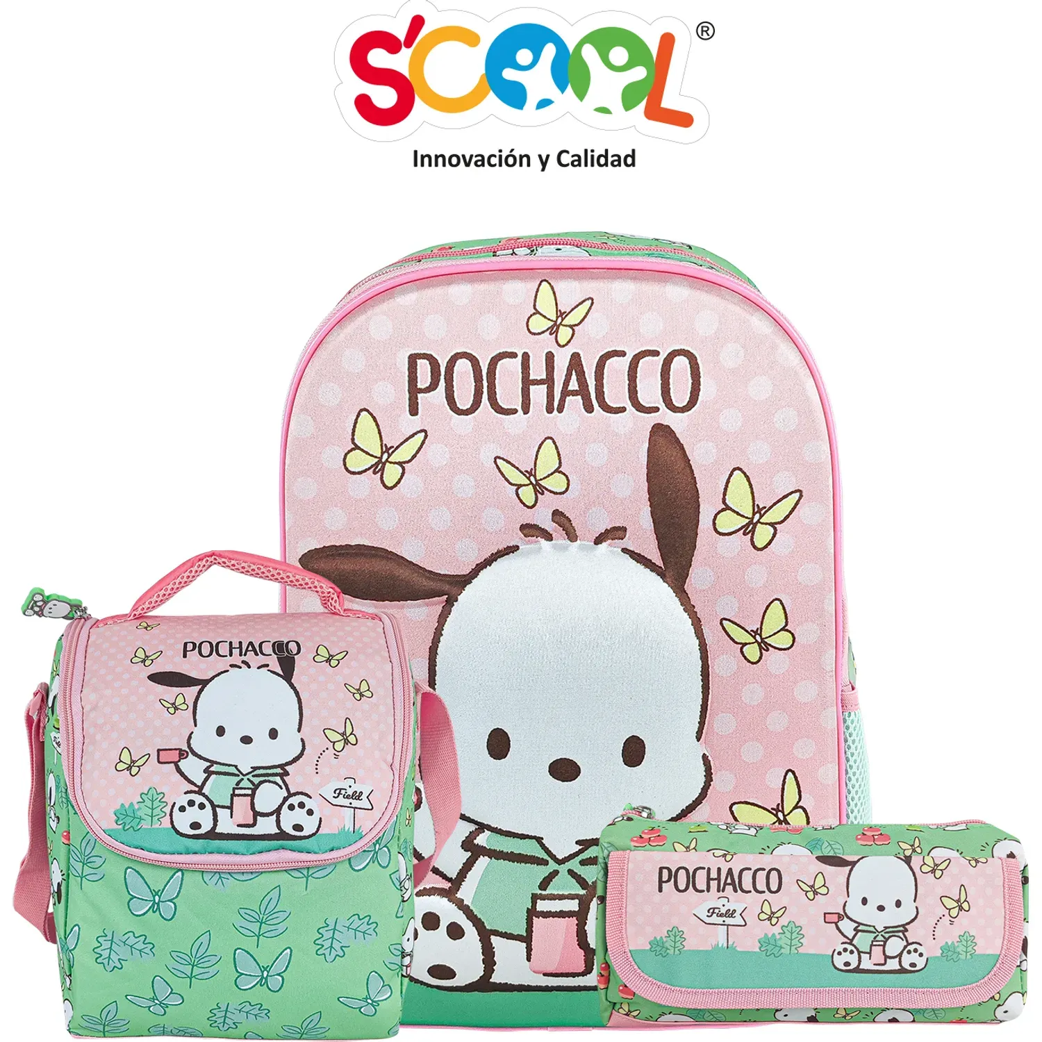Set Scool Mochila Oficio Ranger 3d Eva Pochacco color multicolor | Platanitos