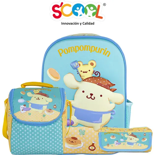 Set Scool Mochila Oficio Ranger 3d Eva Pompompurin | Platanitos
