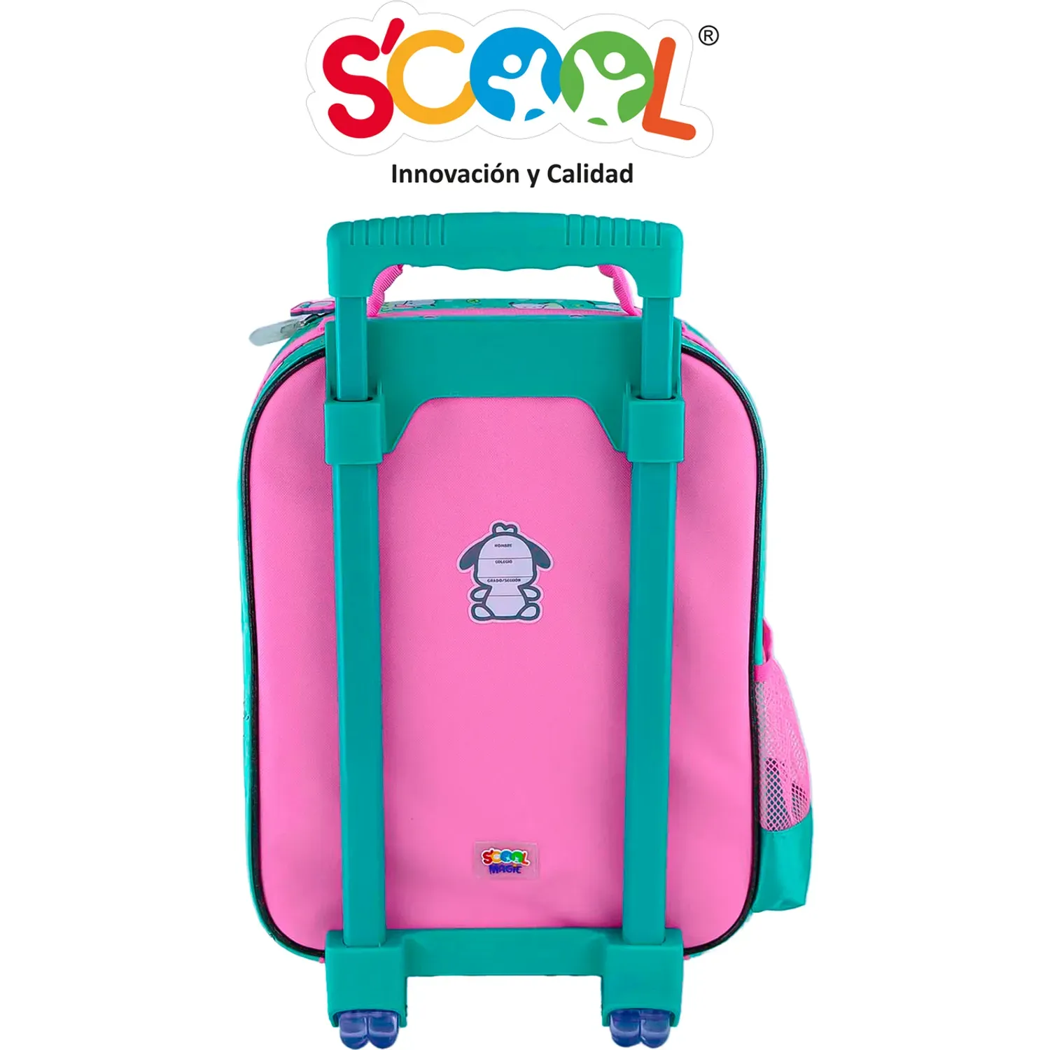 Set Scool Maleta Con Ruedas Grande Magic Tela Pochacco color multicolor | Platanitos
