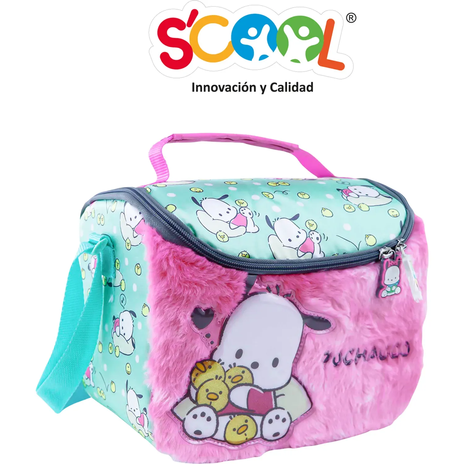 Set Scool Maleta Con Ruedas Grande Magic Tela Pochacco color multicolor | Platanitos