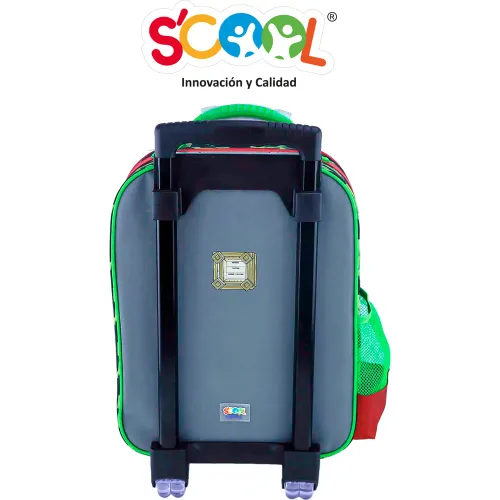 Scool Set Maleta Con Ruedas Grande Magic 3d Eva Metalico Minecraft