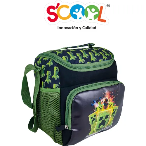 Scool Set Maleta Con Ruedas Grande Magic Premium Metalizado Minecraft