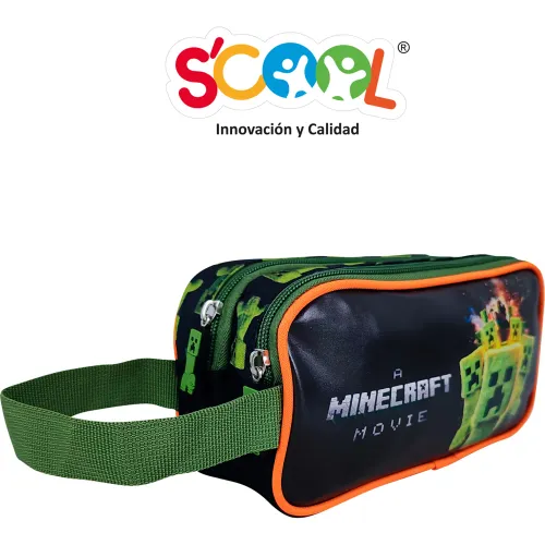 Scool Set Maleta Con Ruedas Grande Magic Premium Metalizado Minecraft